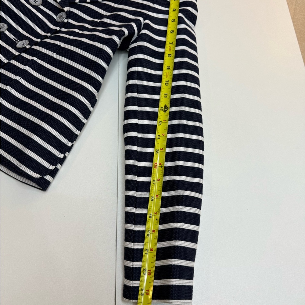 NANETTE LEPORE Navy Striped Women's Jacket / Blazer Women’s size 4 - Picture 8 of 9